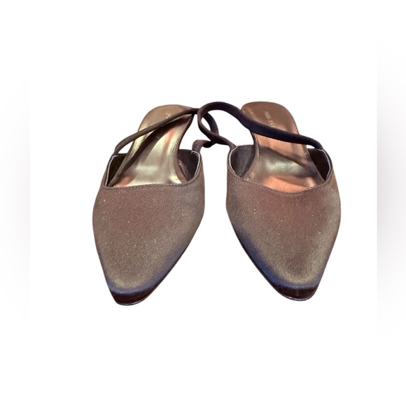 Jenni Kayne Black Satin Slingback Kitten Heels Sz 40 - Picture 3 of 11